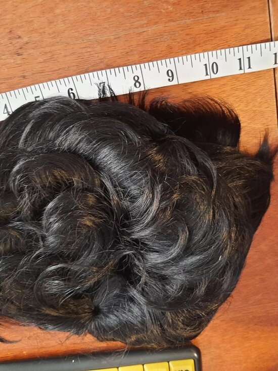 NEW ! MEN Short Curly Wig 12 Inch Human Hair Black main image 4